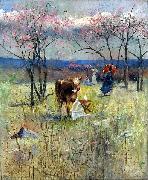 Charles conder An Early Taste for Literature USA oil painting artist